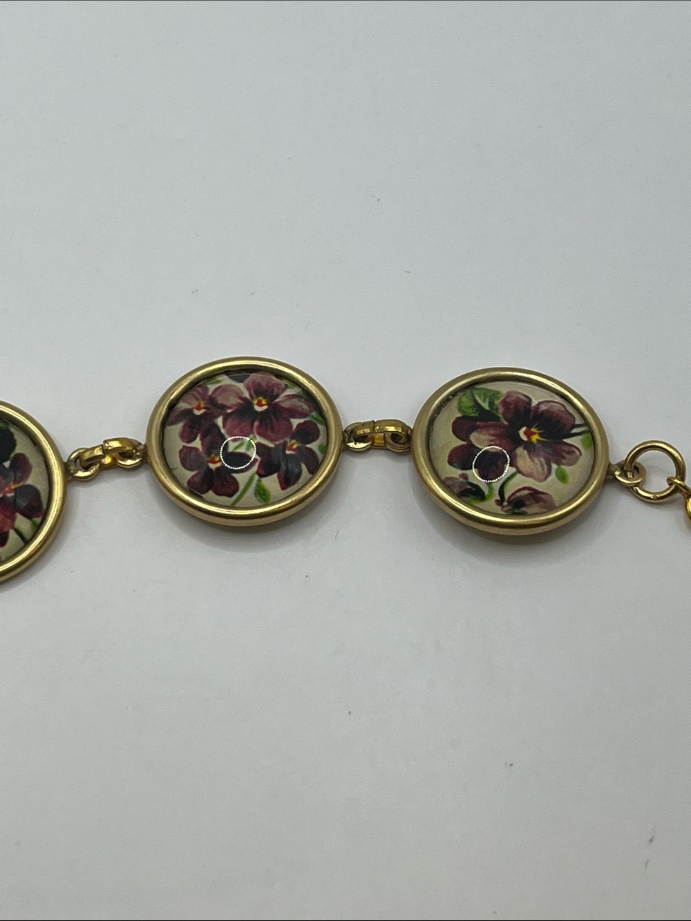 Vintage Retro Floral Panel Link Bracelet Attributed to Designs From The Deep - Picture 7 of 7